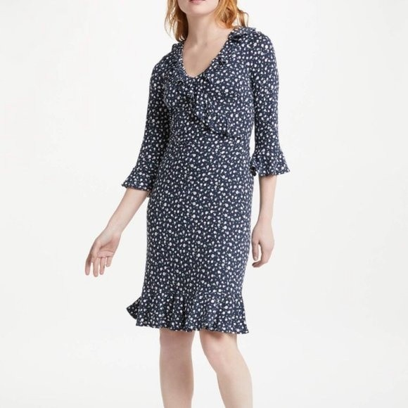 BODEN Michaela Jersey Dress Daisy Navy Blue Womens Size 6 NWT - Picture 1 of 5